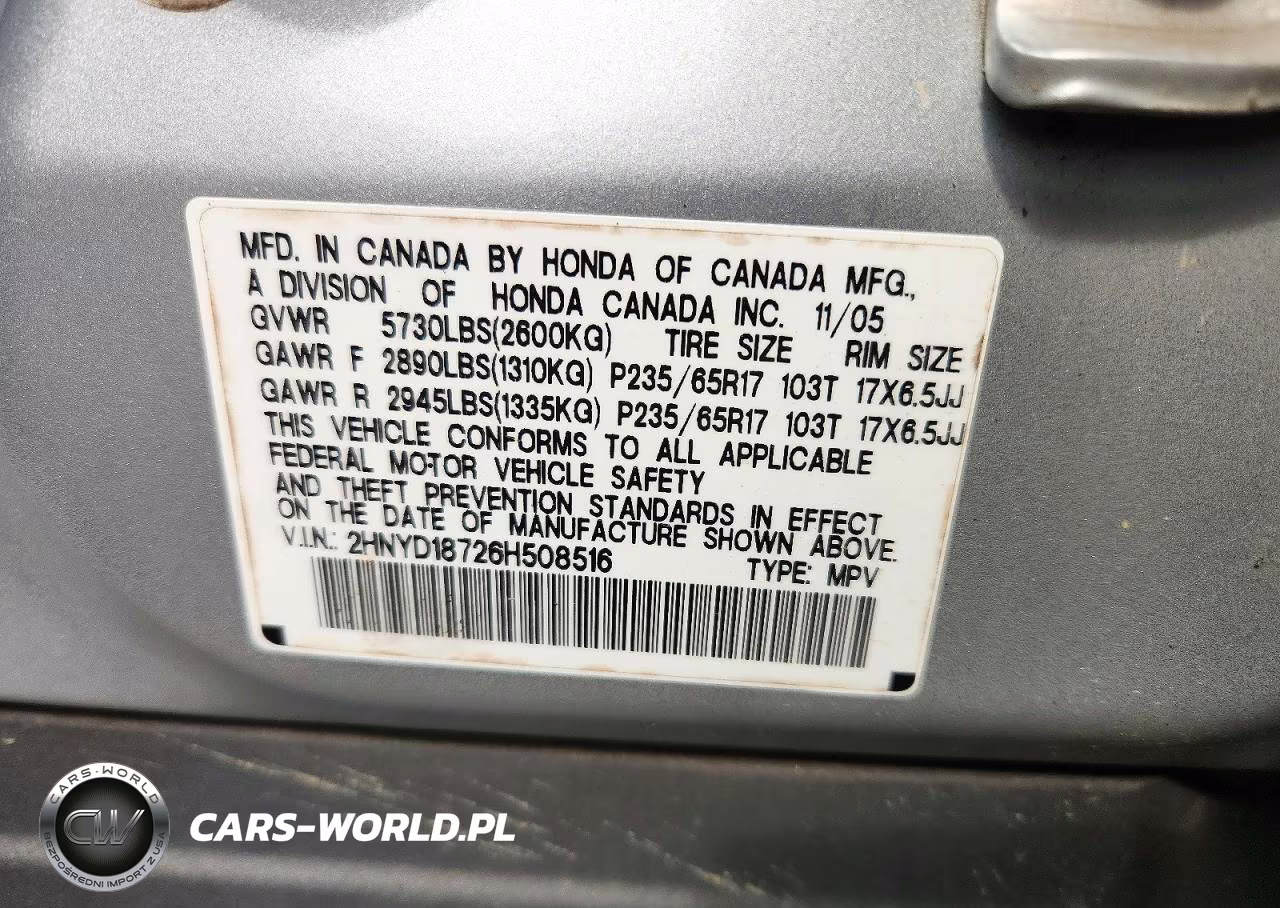2006 Acura Mdx Touring VIN:2HNYD18726H508516 - 13