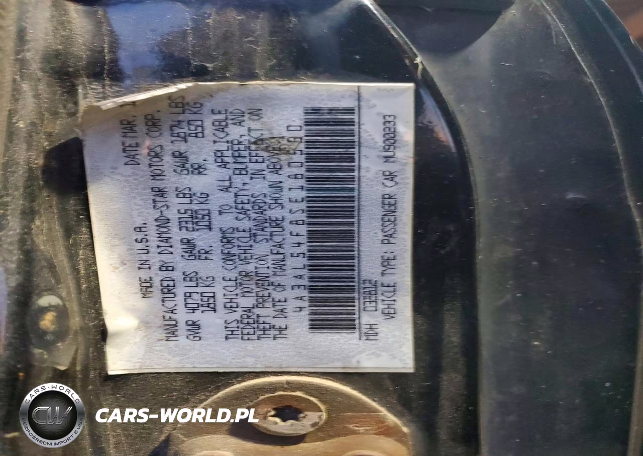 1995 Mitsubishi Eclipse Gsx VIN:4A3AL54F8SE180550 - 12