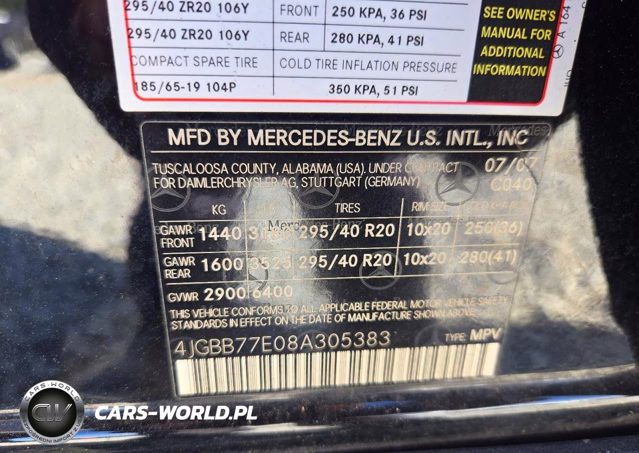 2008 Mercedes-Benz Ml 63 Amg VIN:4JGBB77E08A305383 - 13