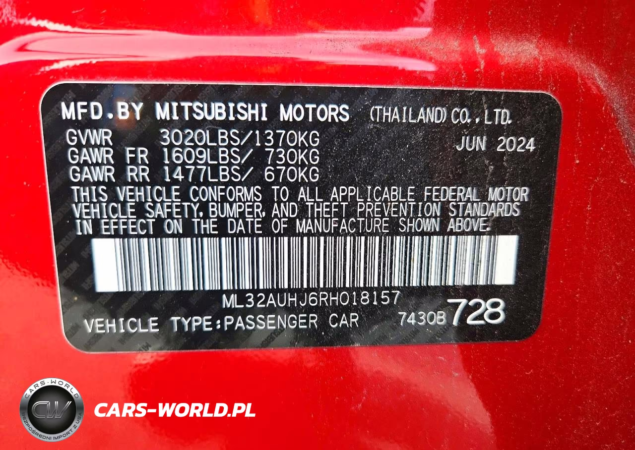 2024 Mitsubishi Mirage Es VIN:ML32AUHJ6RH018157 - 12