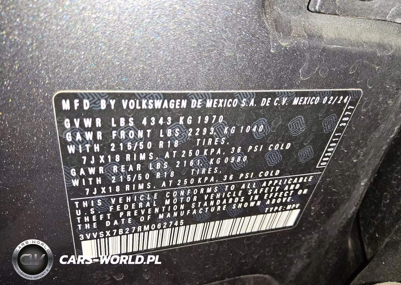 2024 Volkswagen Taos Se VIN:3VVSX7B27RM062745 - 14