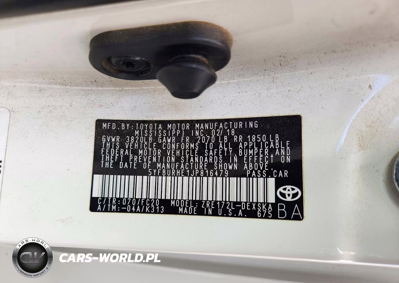 2018 Toyota Corolla Se VIN:5YFBURHE1JP816479 - 12