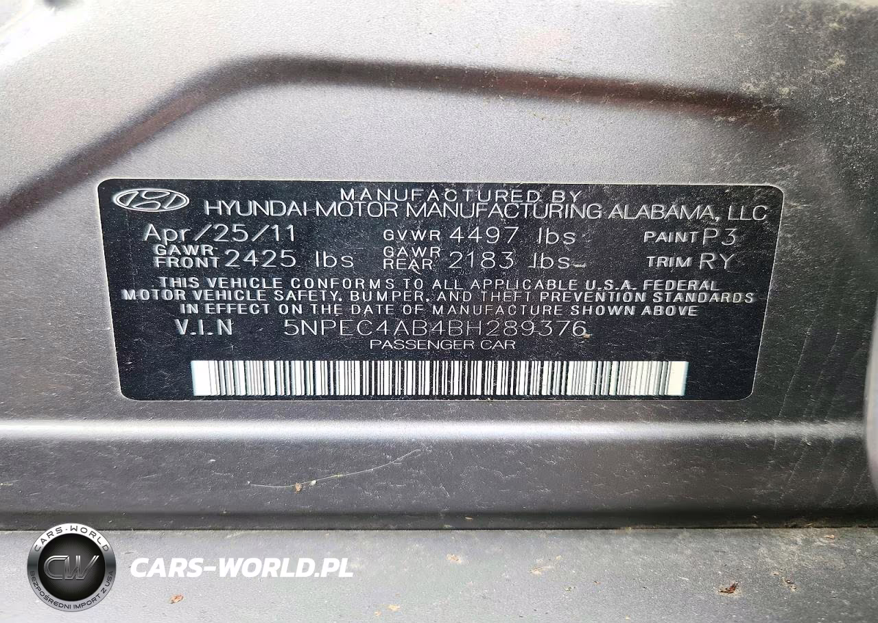 2011 Hyundai Sonata Limited 2.0T VIN:5NPEC4AB4BH289376 - 12