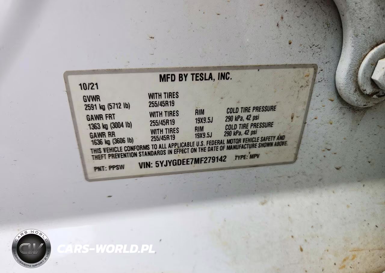 2021 Tesla Model Y Long Range Dual Motor All-Wheel Drive VIN:5YJYGDEE7MF279142 - 12
