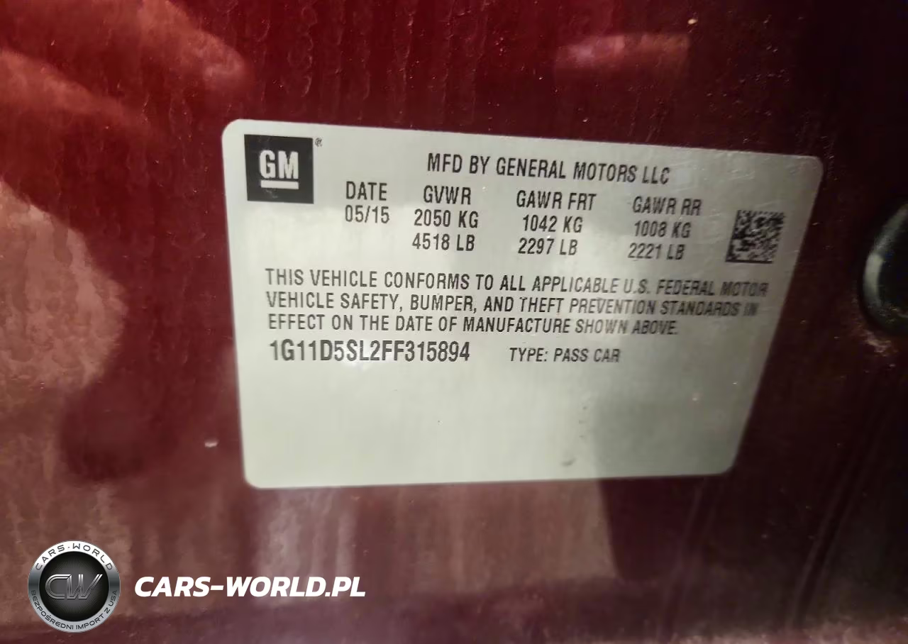 2015 Chevrolet Malibu 2Lt VIN:1G11D5SL2FF315894 - 12