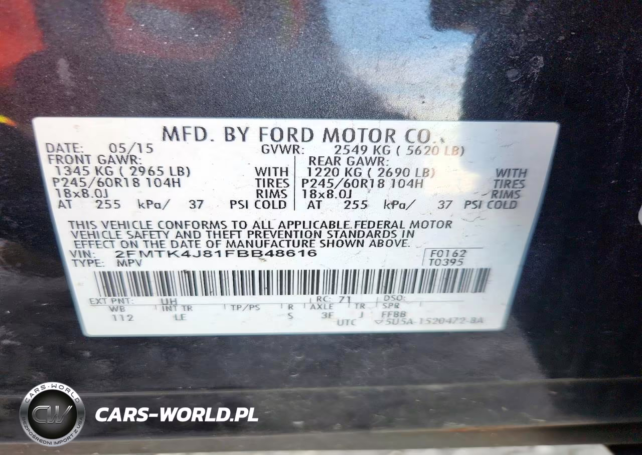 2015 Ford Edge Sel VIN:2FMTK4J81FBB48616 - 13