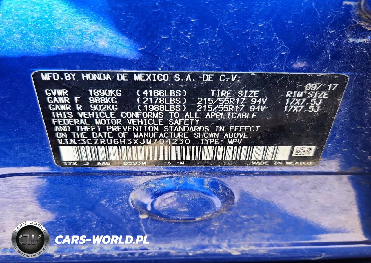 2018 Honda Hr-V Lx VIN:3CZRU6H3XJM704230 - 13