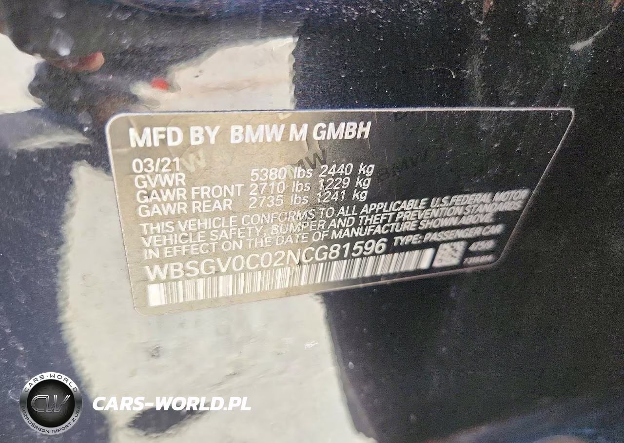 2022 BMW M8 VIN:WBSGV0C02NCG81596 - 13