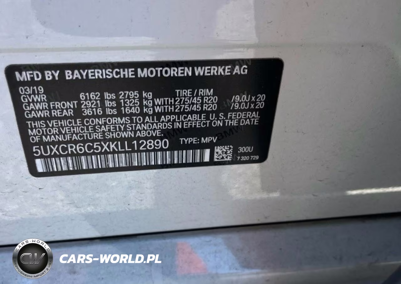 2019 BMW X5 xDrive40I VIN:5UXCR6C5XKLL12890 - 10
