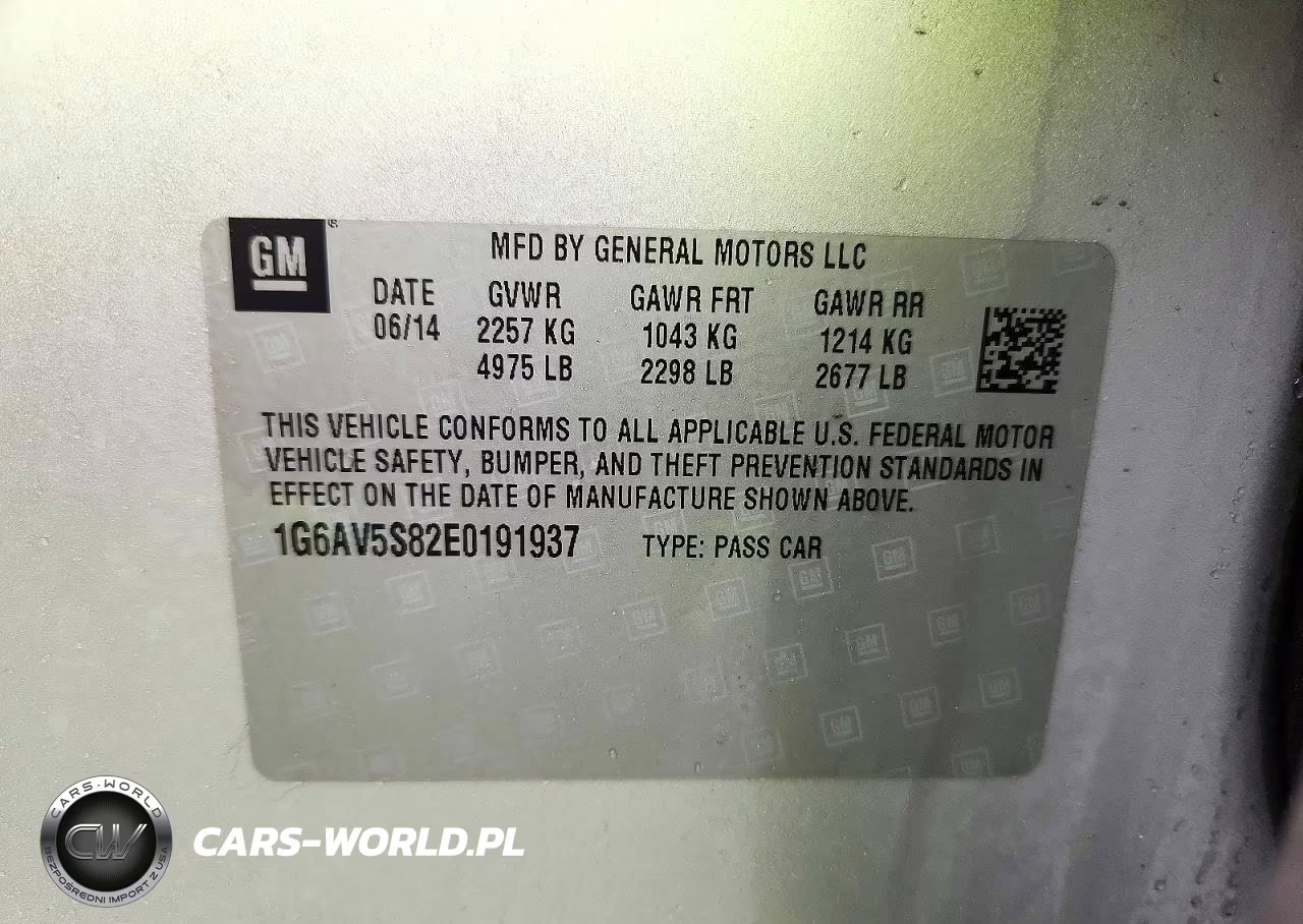 2014 Cadillac Cts Vsport Premium VIN:1G6AV5S82E0191937 - 13