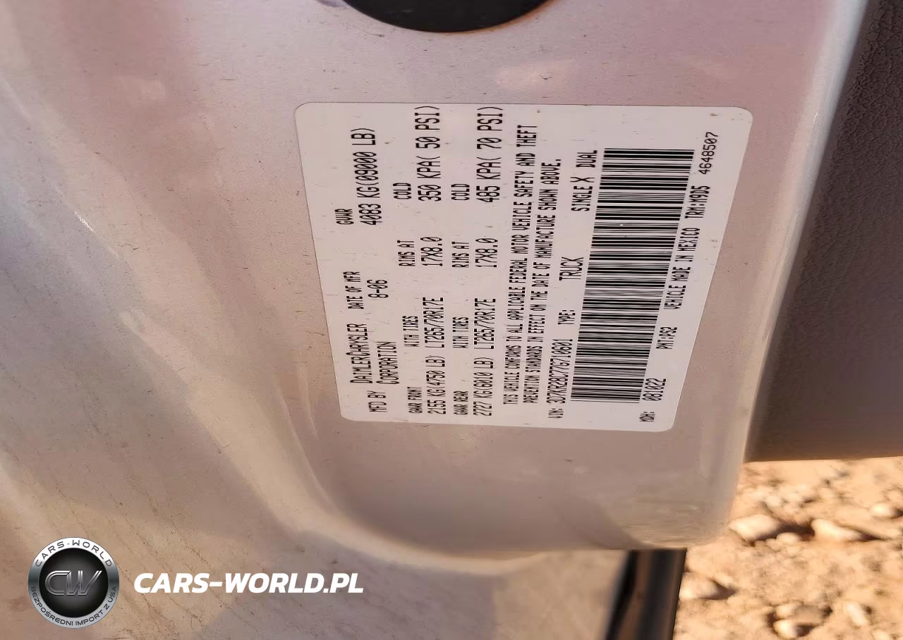 2007 Dodge Ram 2500Cc VIN:3D7KR28C77G710601 - 12