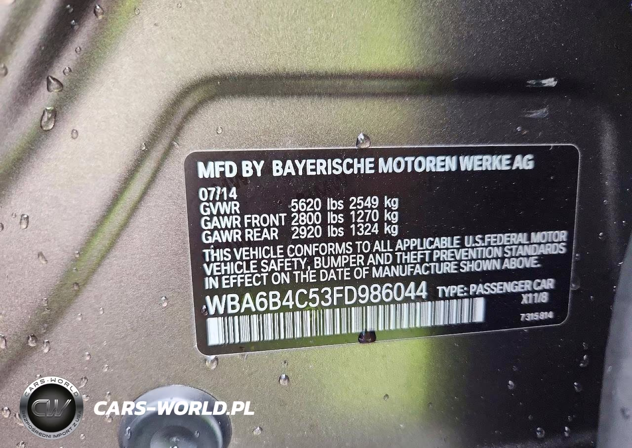 2015 BMW Alpina B6 VIN:WBA6B4C53FD986044 - 13