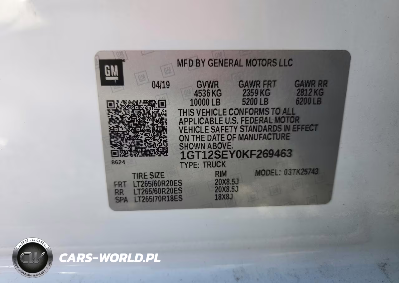 2019 GMC Sierra K2500 Denali VIN:1GT12SEY0KF269463 - 12