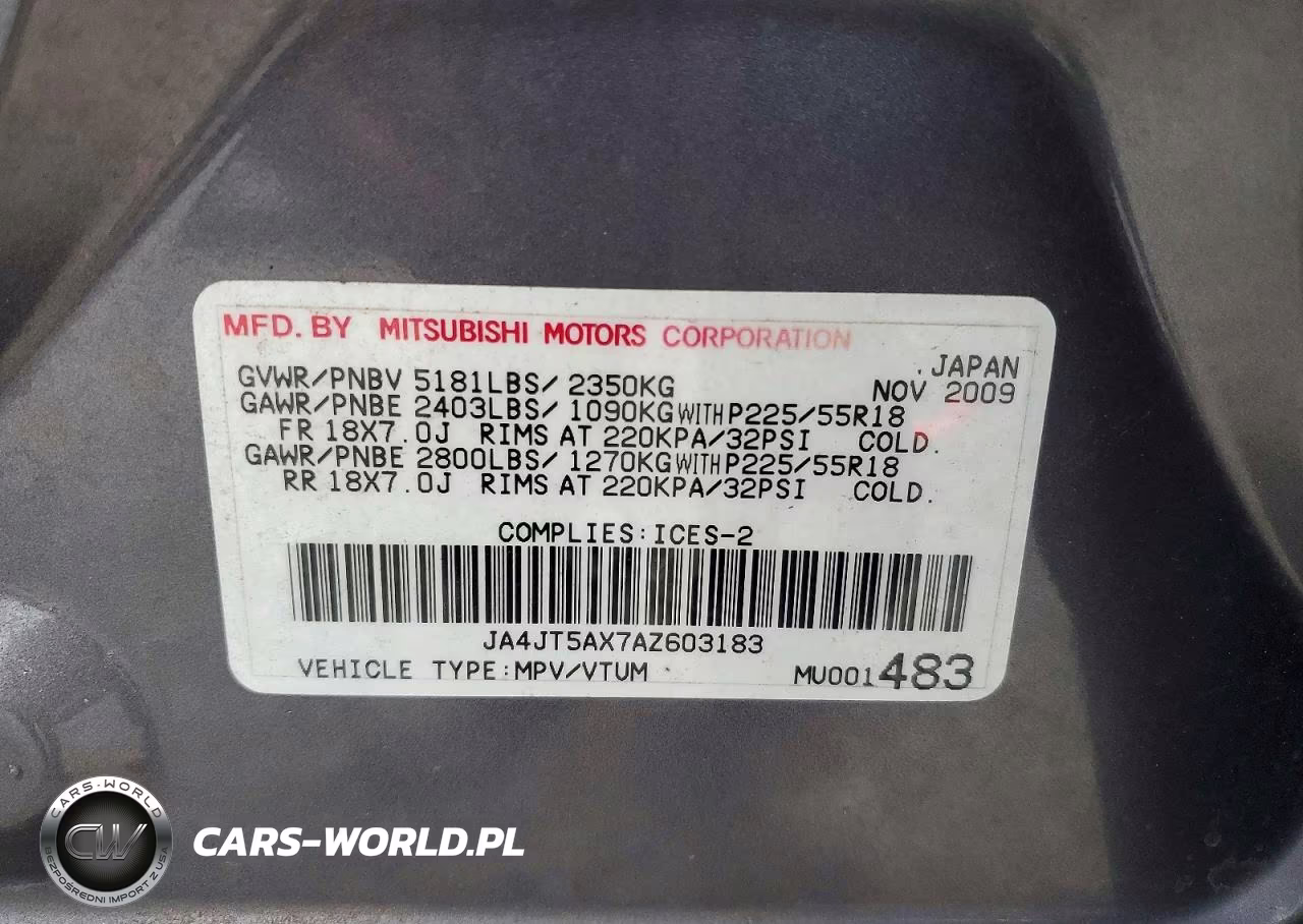 2010 Mitsubishi Outlander Gt VIN:JA4JT5AX7AZ603183 - 13