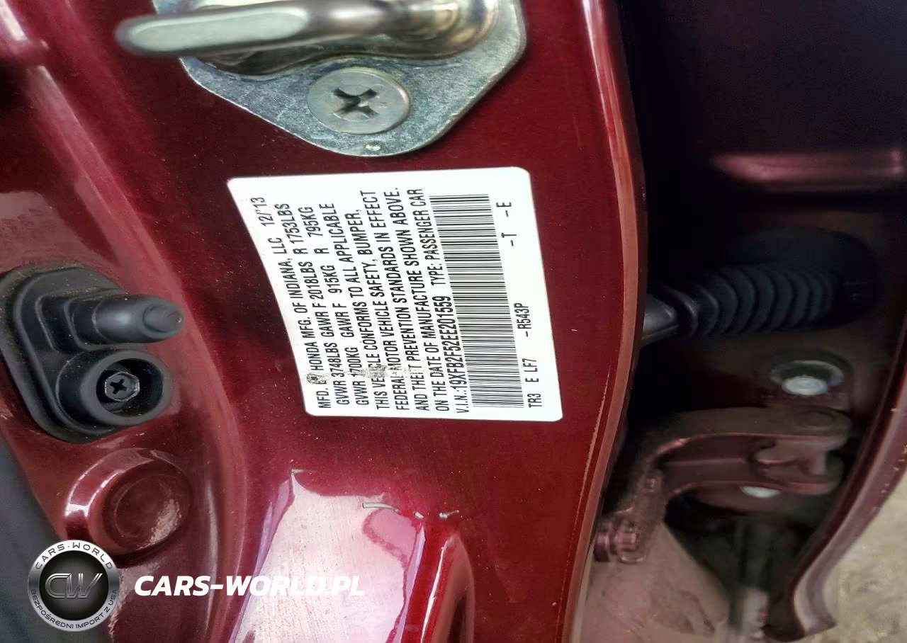 2014 Honda Civic Lx VIN:19XFB2F52EE201559 - 12