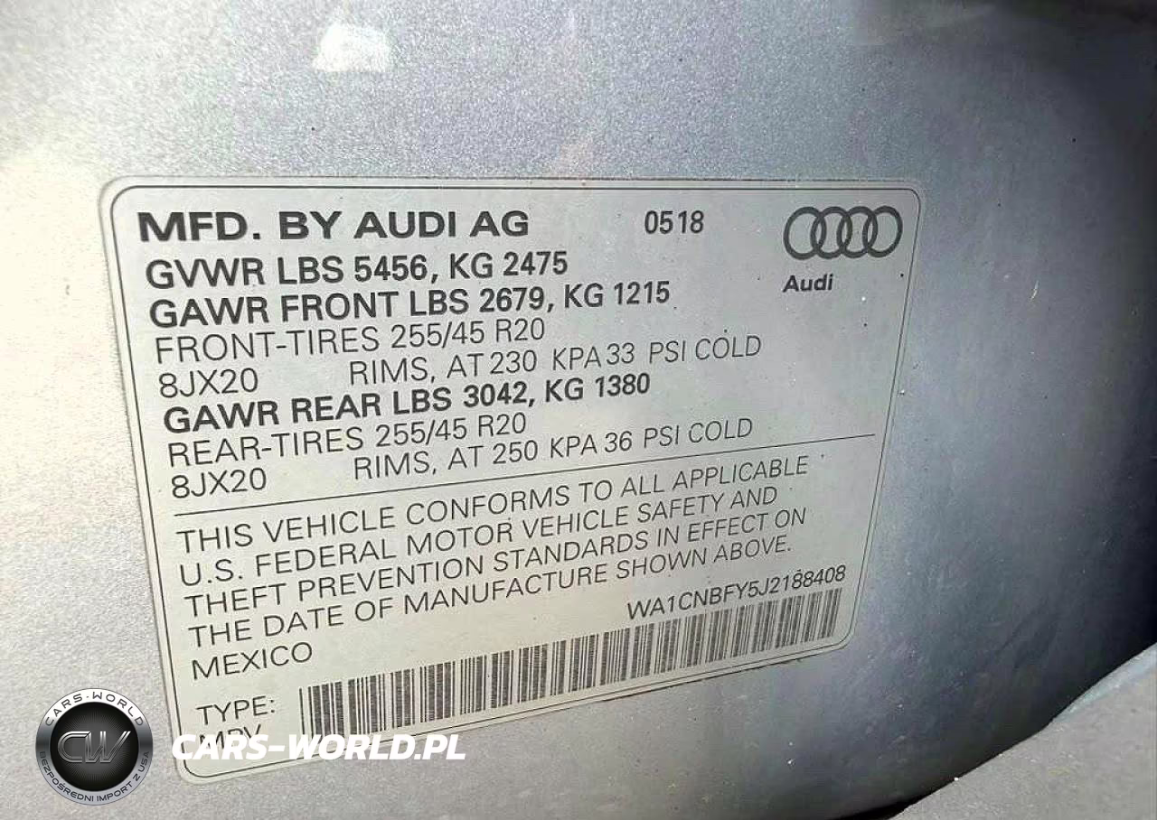 2018 Audi Q5 Prestige VIN:WA1CNBFY5J2188408 - 10