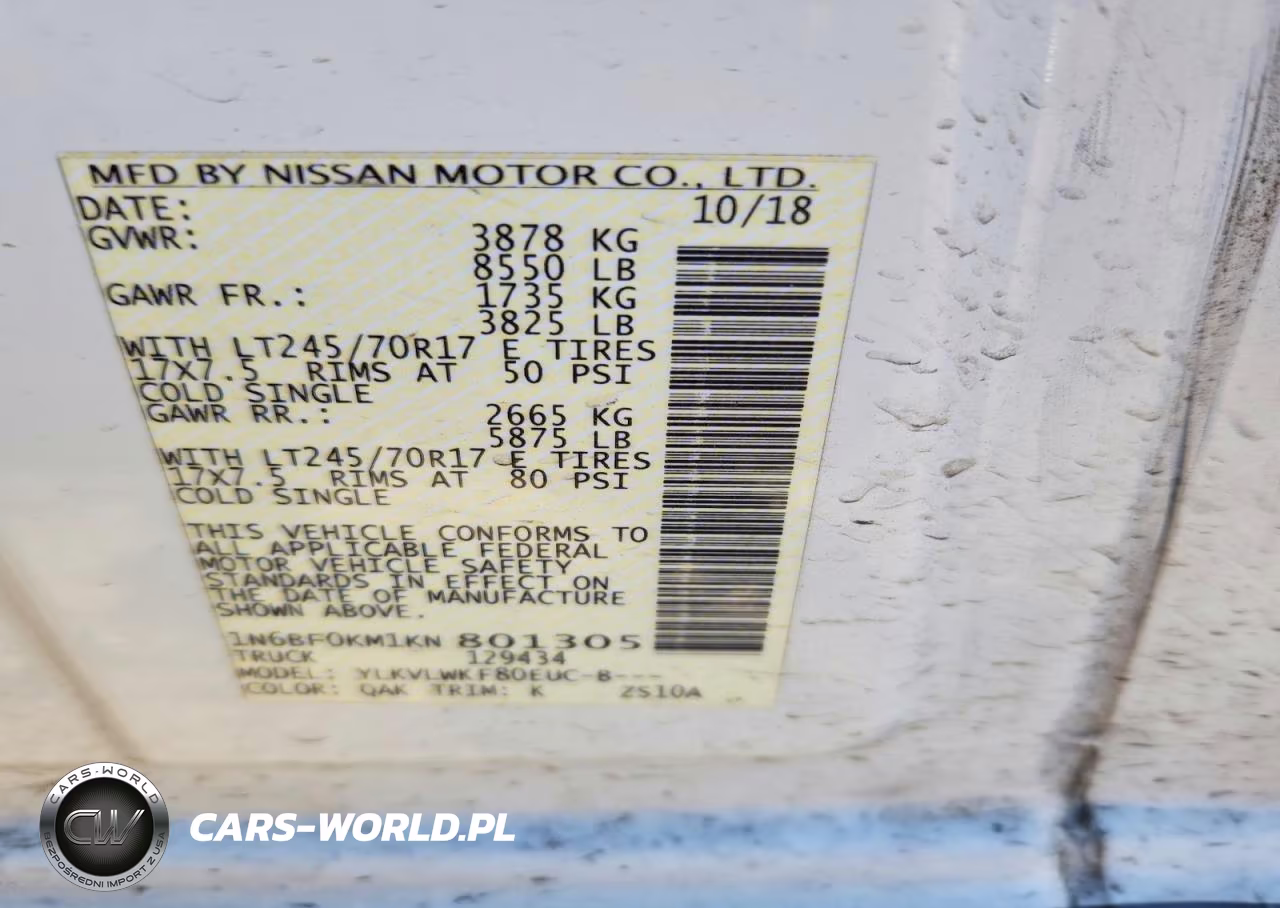 2019 Nissan Nv 1500 S Delivery Van VIN:1N6BF0KM1KN801305 - 14