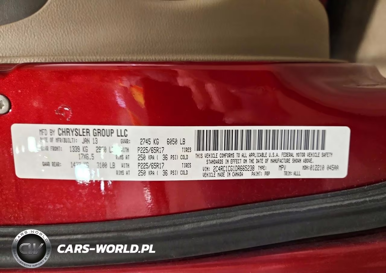 2013 Chrysler Town & Country Touring L VIN:2C4RC1CG1DR665238 - 13
