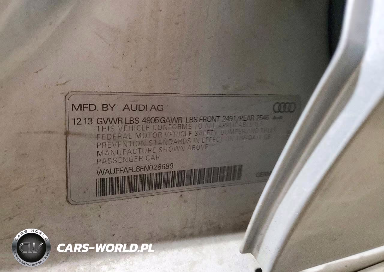 2014 Audi A4 Premium Plus VIN:WAUFFAFL8EN026689 - 12