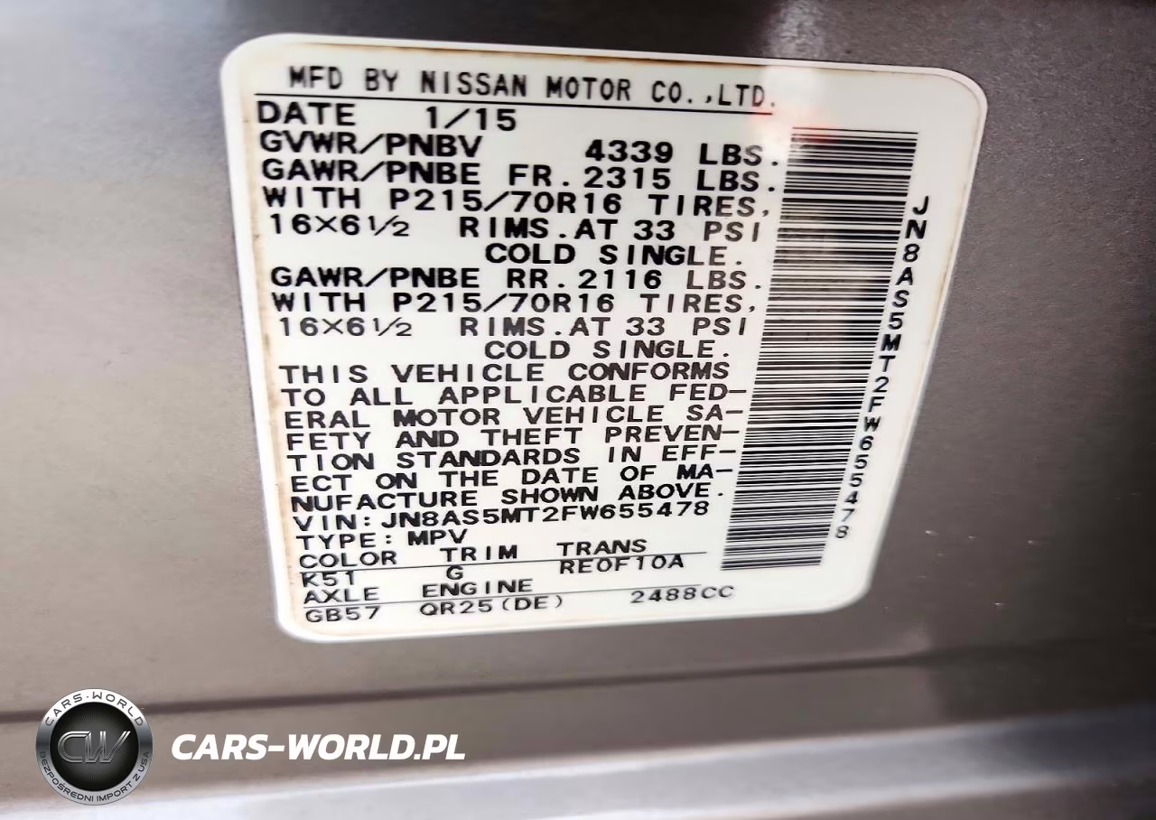 2015 Nissan Rogue Select S VIN:JN8AS5MT2FW655478 - 10