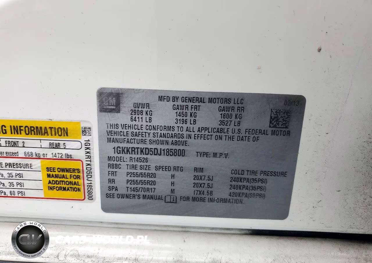 2013 GMC Acadia Denali VIN:1GKKRTKD5DJ185800 - 13