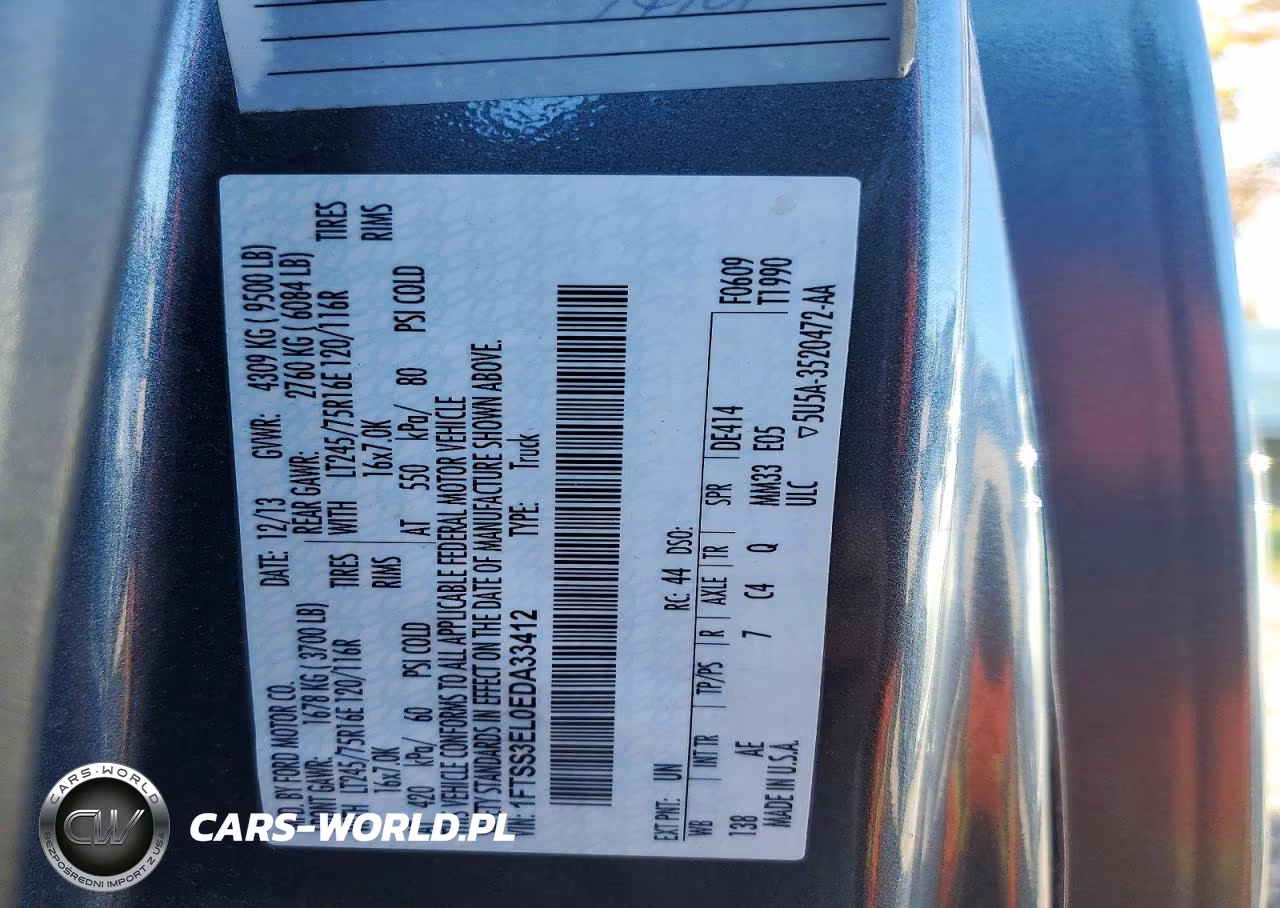 2014 Ford Ecolone VIN:1FTSS3EL0EDA33412 - 13