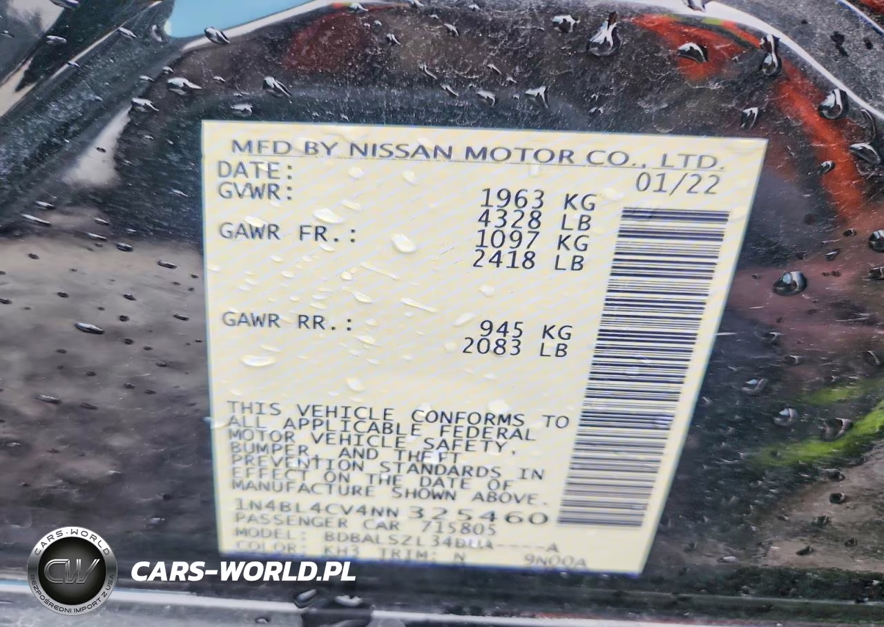 2022 Nissan Altima Sr VIN:1N4BL4CV4NN325460 - 13
