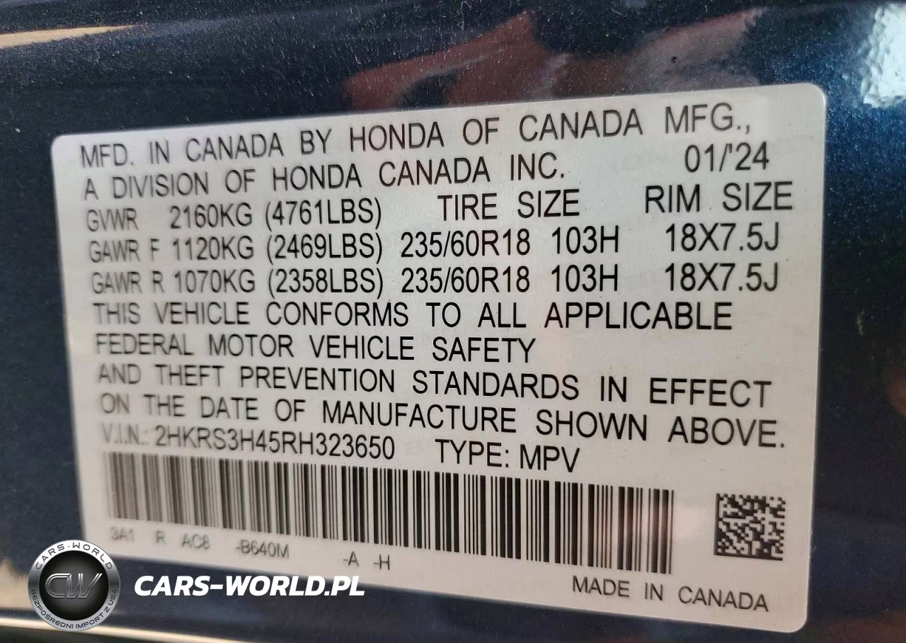 2024 Honda Cr-V Ex VIN:2HKRS3H45RH323650 - 14