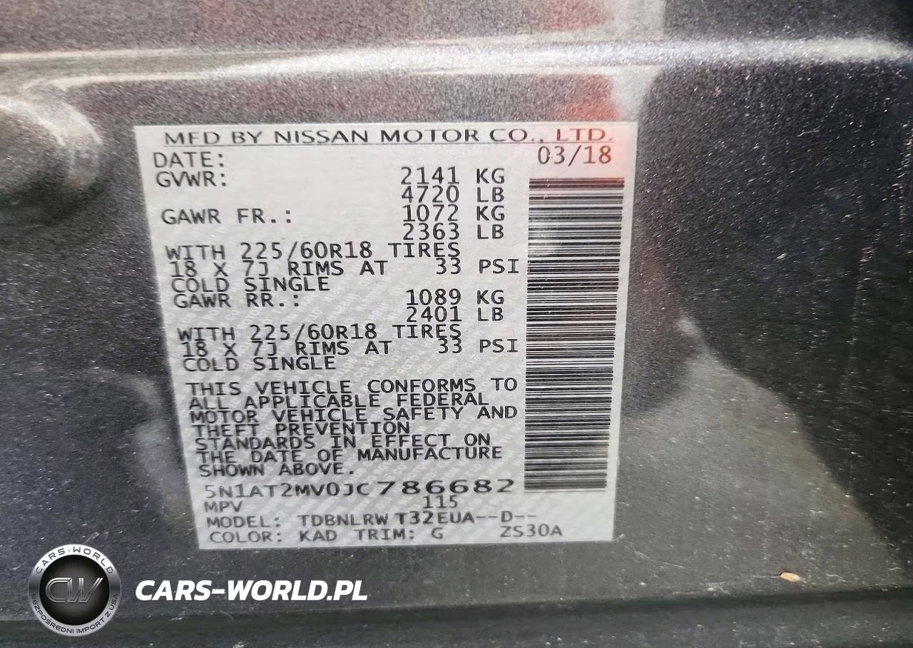 2018 Nissan Rogue Sl VIN:5N1AT2MV0JC786682 - 14