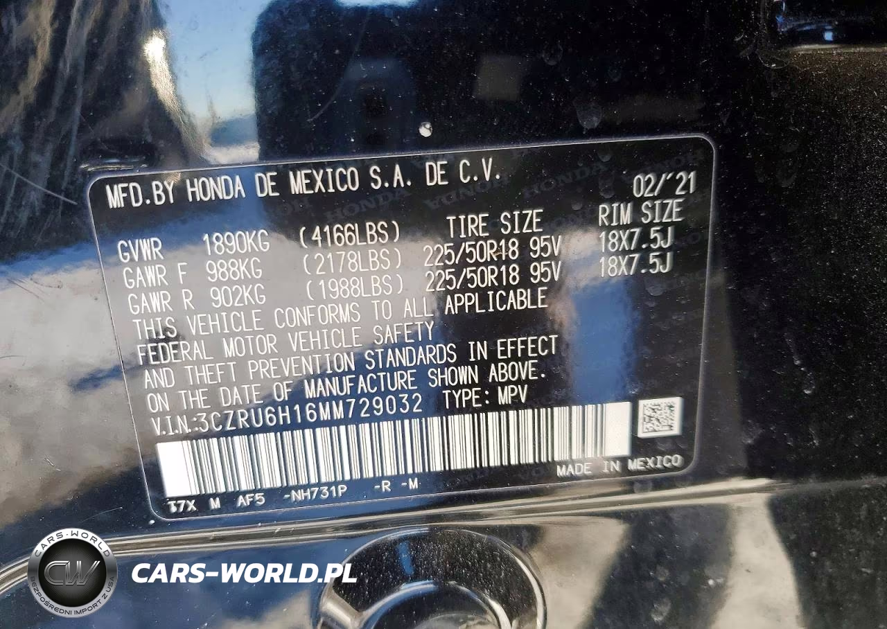 2021 Honda Hr-V Sport VIN:3CZRU6H16MM729032 - 12