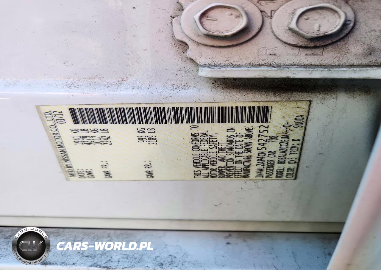 2012 Nissan Altima 2.5 VIN:1N4AL2AP4CN542752 - 12