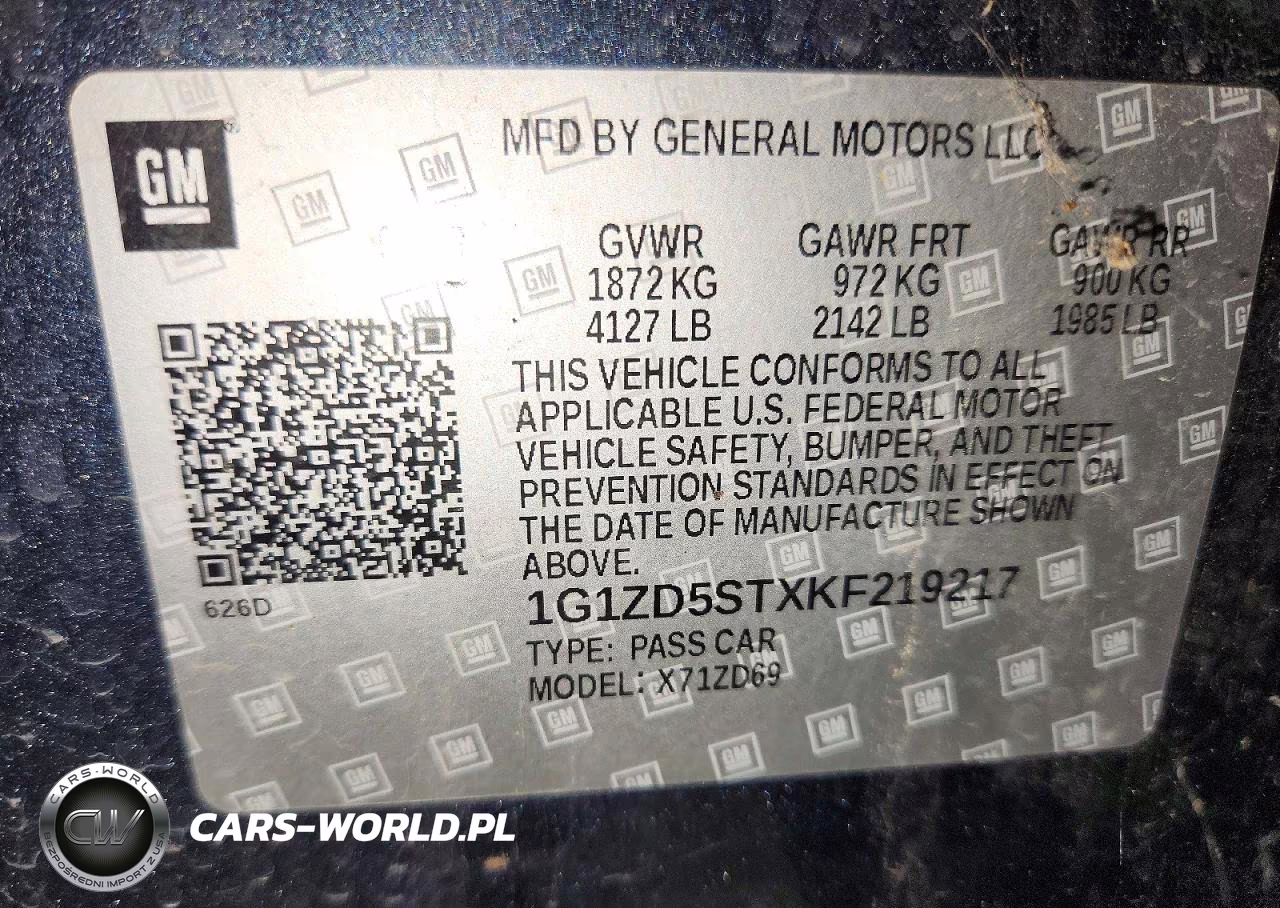 2019 Chevrolet Malibu Lt VIN:1G1ZD5STXKF219217 - 12