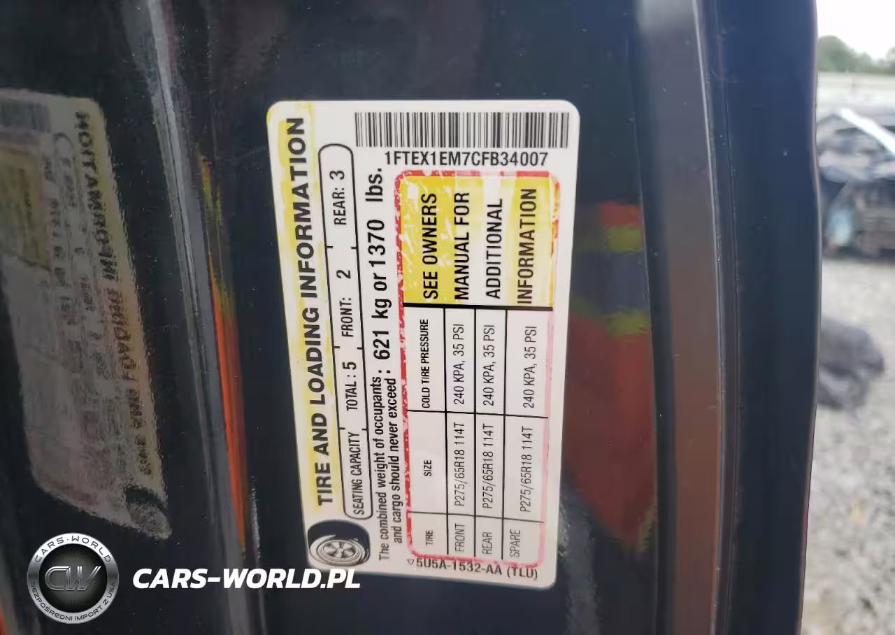 FORD F150 SUPER VIN:1FTEX1EM7CFB34007 - 12