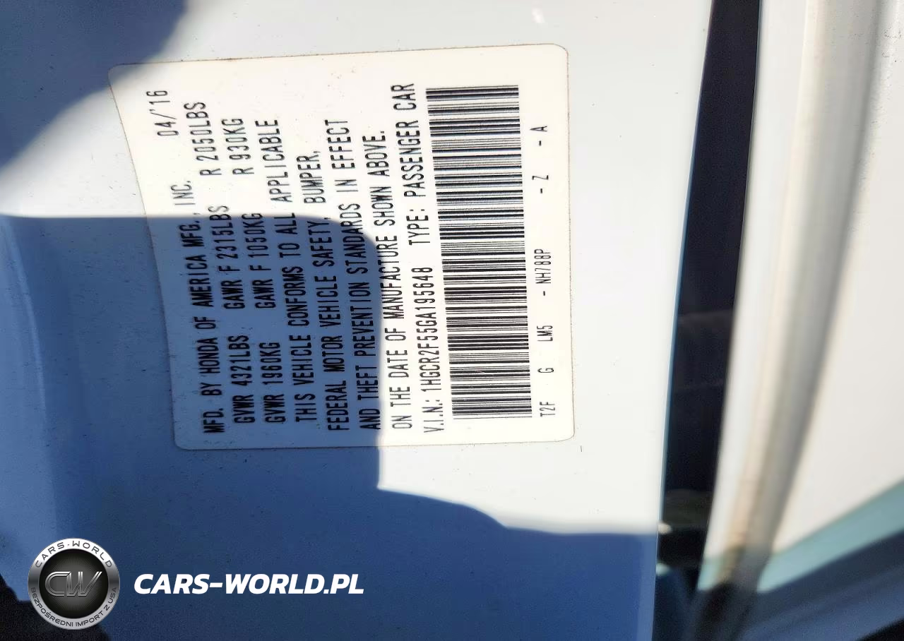 2016 Honda Accord Sport VIN:1HGCR2F55GA195648 - 13