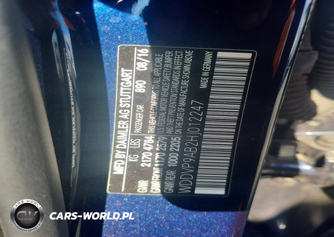 2017 Mercedes-Benz B 250E VIN:WDDVP9AB2HJ012247 - 13