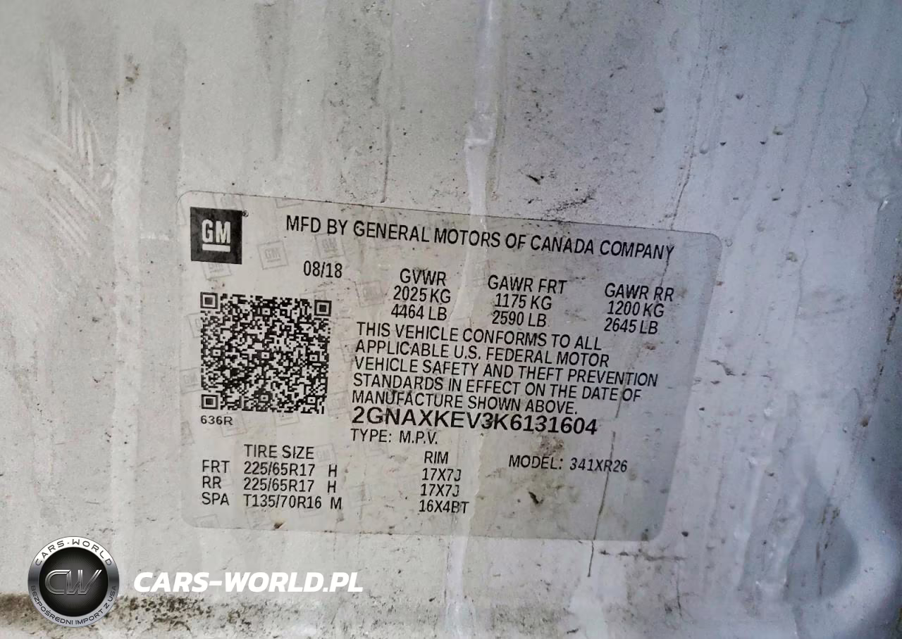 2019 Chevrolet Equinox Lt VIN:2GNAXKEV3K6131604 - 13