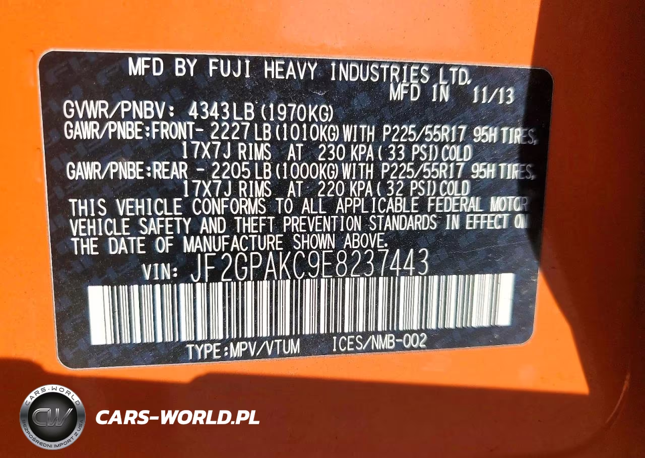 2014 Subaru Xv Crosstrek 2.0 Limited VIN:JF2GPAKC9E8237443 - 12