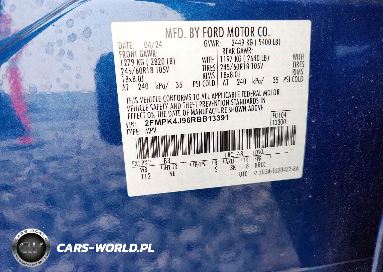 2024 Ford Edge Sel VIN:2FMPK4J96RBB13391 - 14