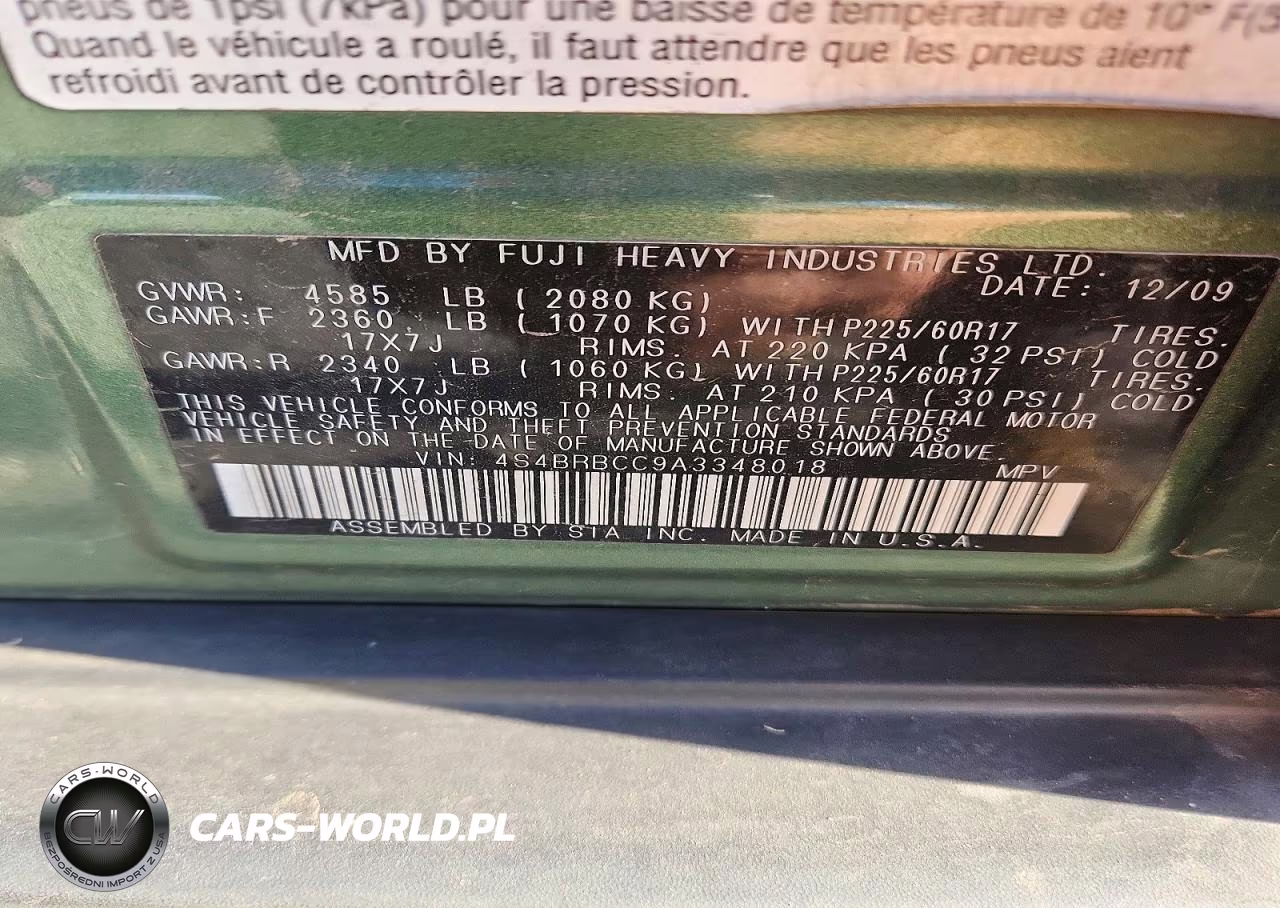 2010 Subaru Outback 2.5I Limited VIN:4S4BRBCC9A3348018 - 13