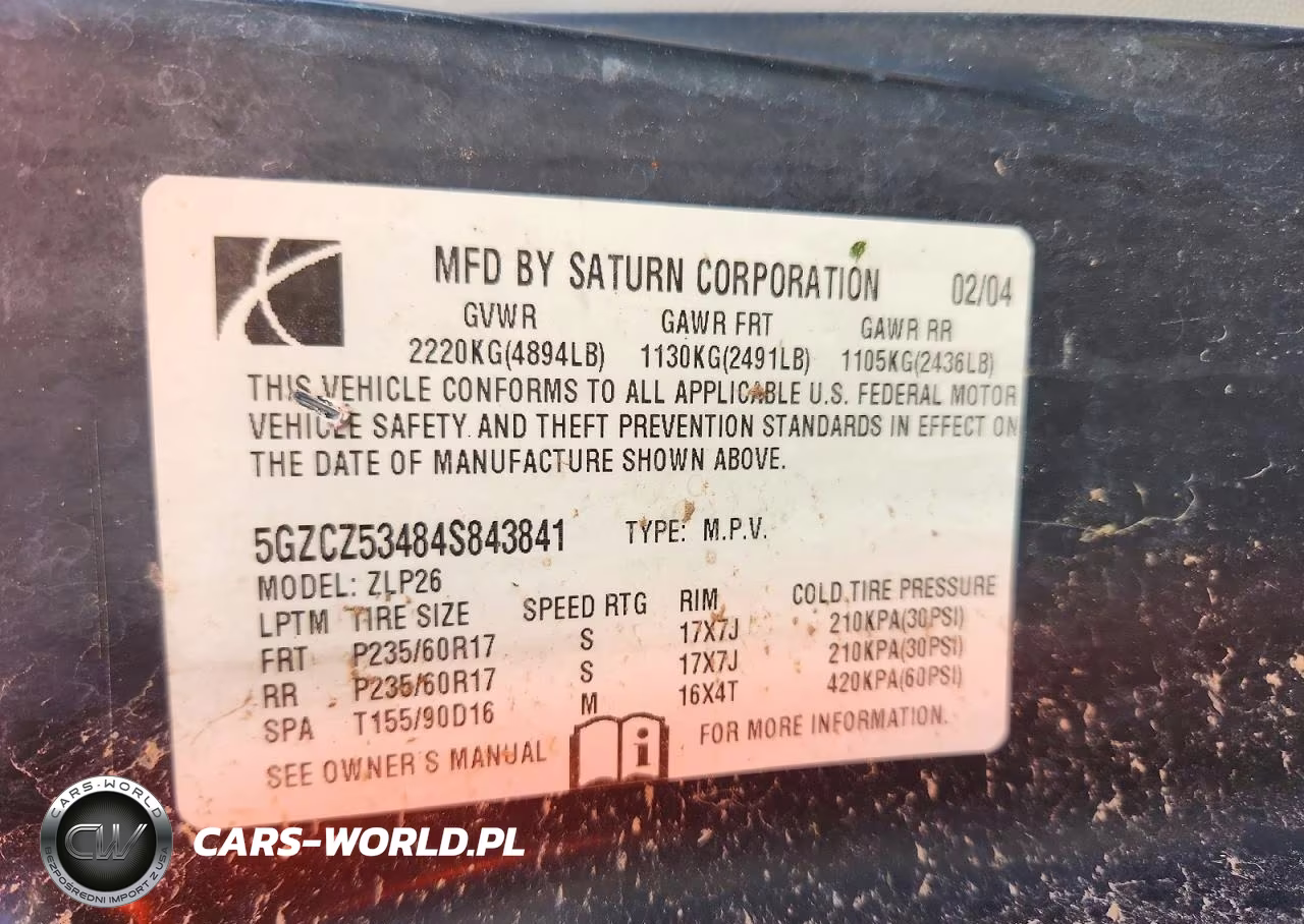 2004 Saturn Vue VIN:5GZCZ53484S843841 - 13