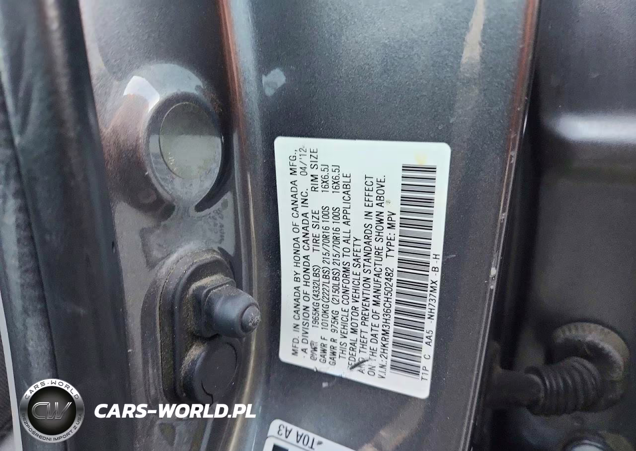 2012 Honda Cr-V Lx VIN:2HKRM3H36CH502482 - 13