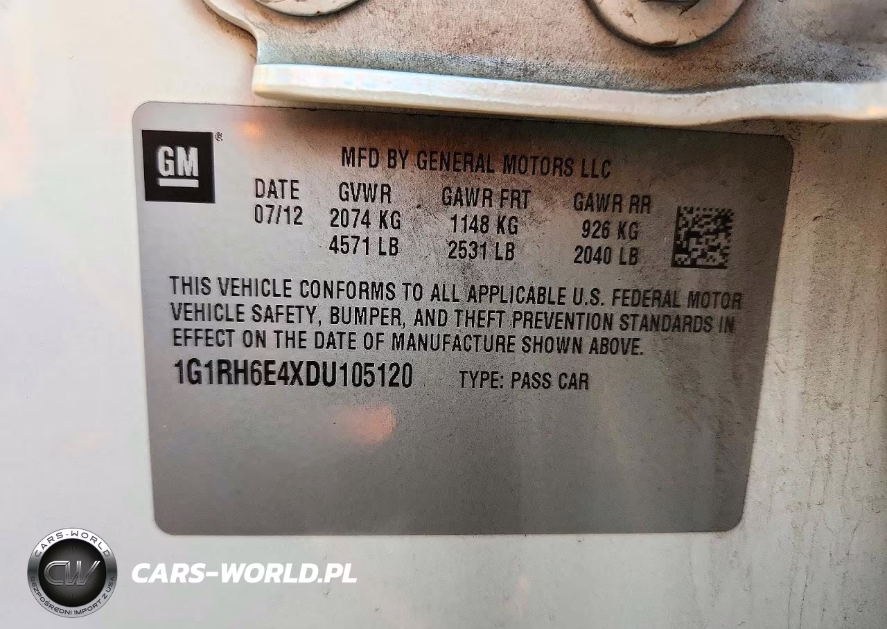 2013 Chevrolet Volt VIN:1G1RH6E4XDU105120 - 12