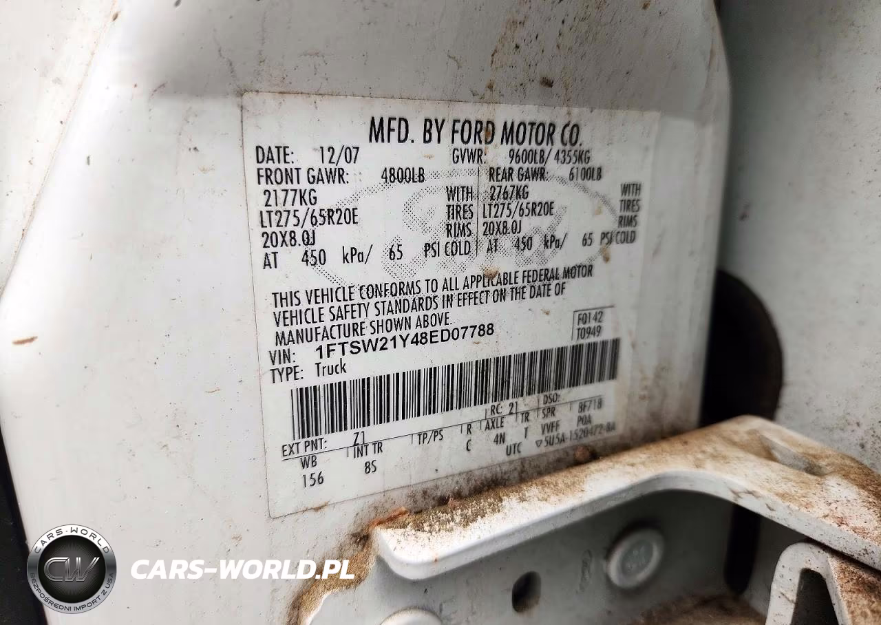 2008 Ford F250 Super Duty VIN:1FTSW21Y48ED07788 - 12
