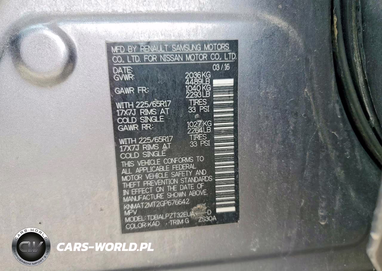 2016 Nissan Rogue S VIN:KNMAT2MT2GP676642 - 13