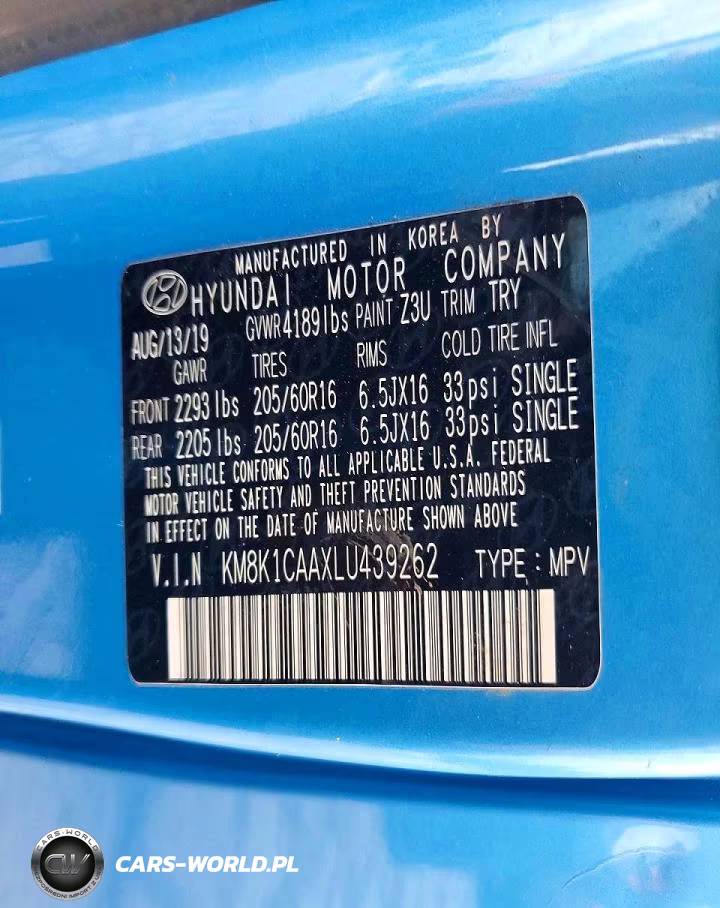 2020 Hyundai Kona Se VIN:KM8K1CAAXLU439262 - 12