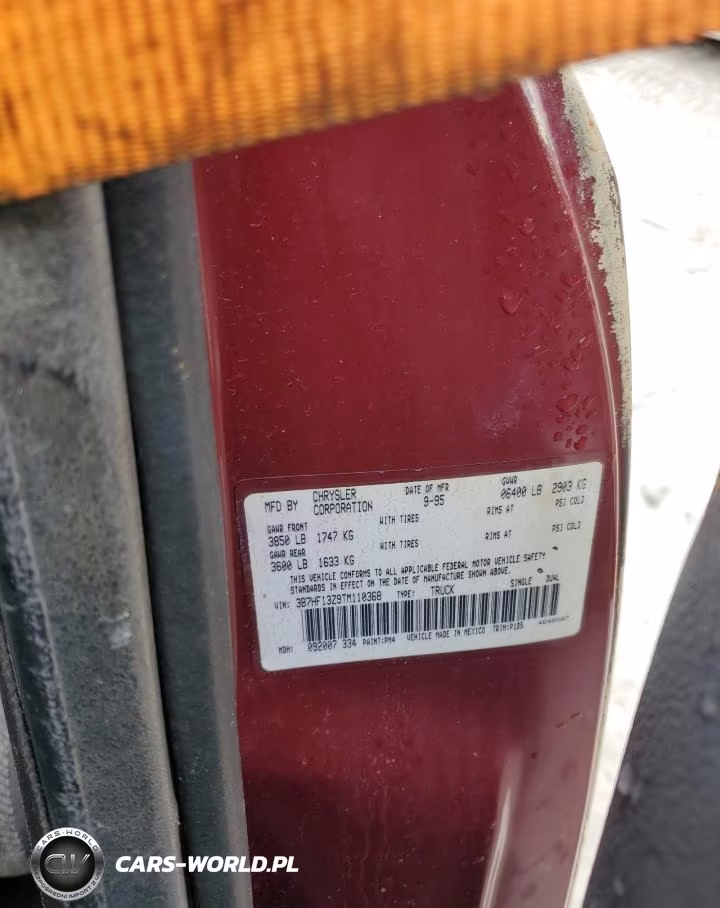1996 Dodge Ram 1500 VIN:3B7HF13Z9TM110368 - 12
