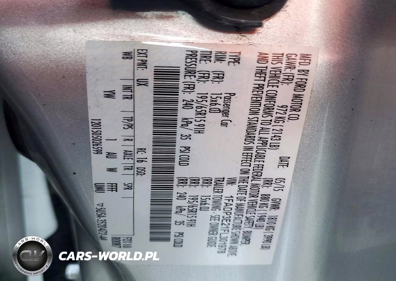 2015 Ford Focus S VIN:1FADP3E21FL301978 - 12