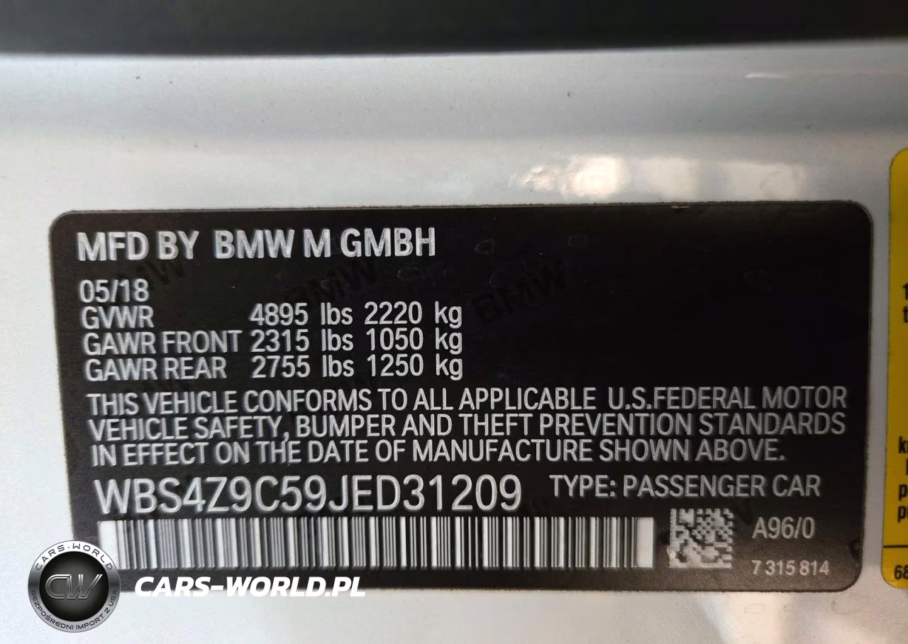 2018 BMW M4 VIN:WBS4Z9C59JED31209 - 12