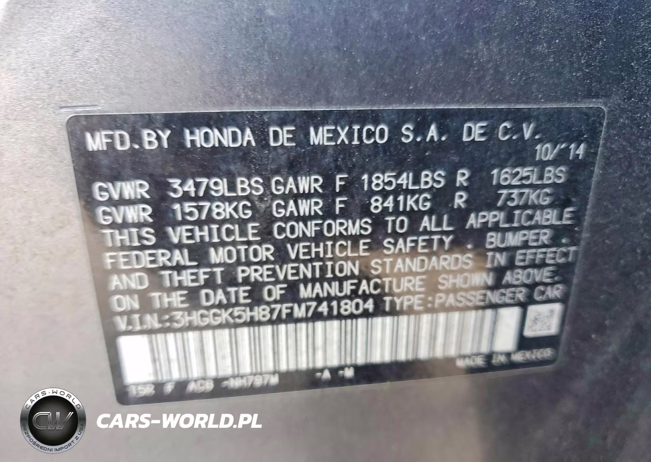2015 Honda Fit Ex VIN:3HGGK5H87FM741804 - 12