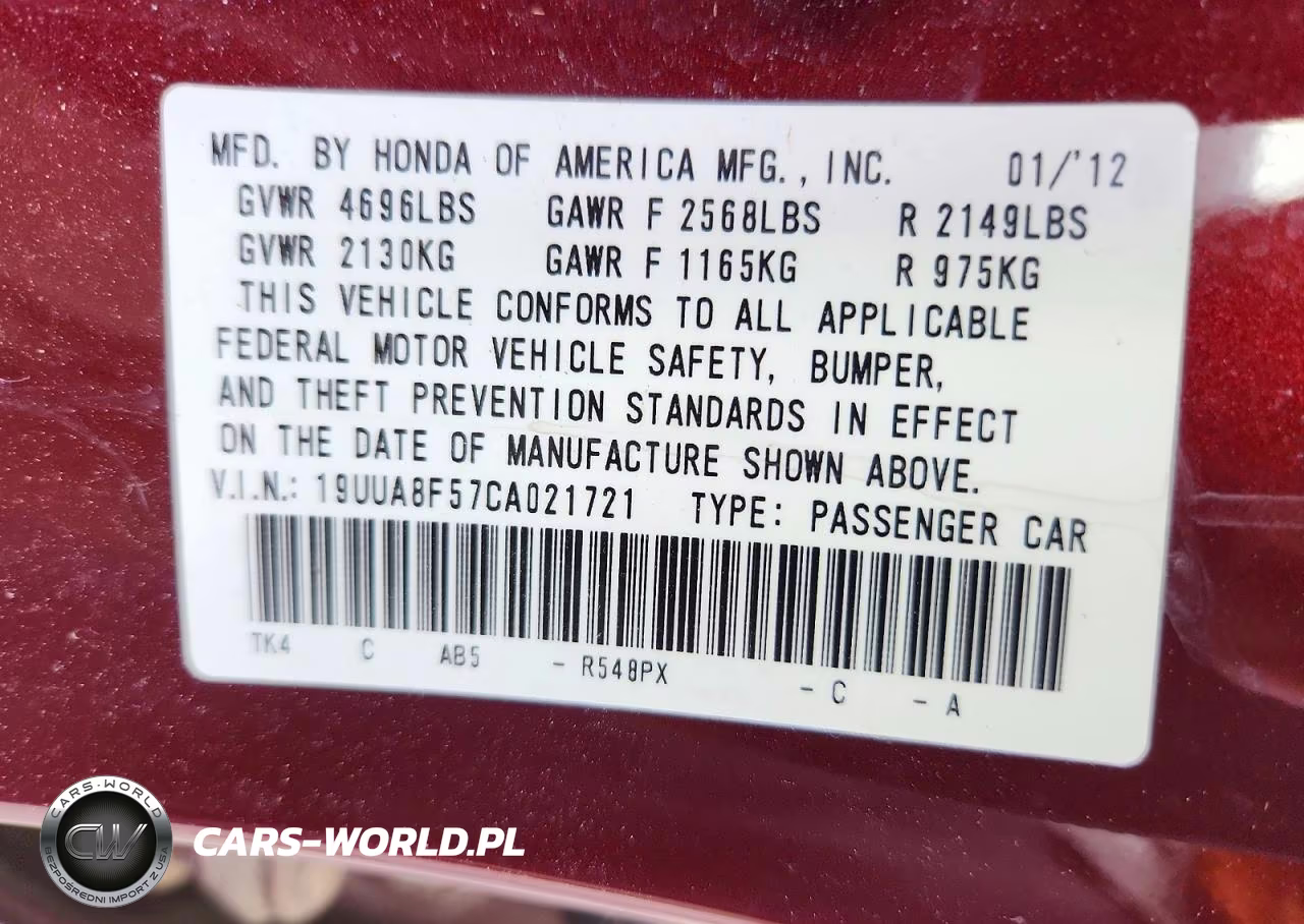 2012 Acura Tl Se VIN:19UUA8F57CA021721 - 13